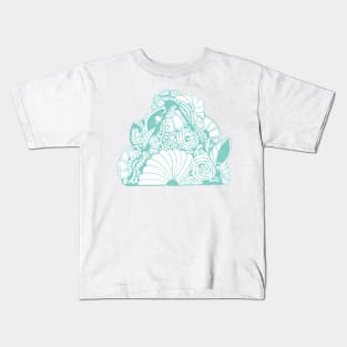 Mint floral tattoo Kids T-Shirt